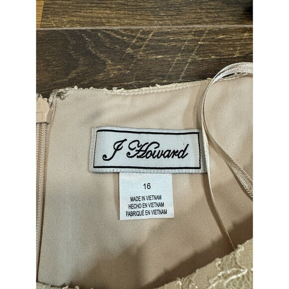 J Howard Cream White SZ 16 Cotton Blend Pleated Dress NWT - Picture 6 of 9